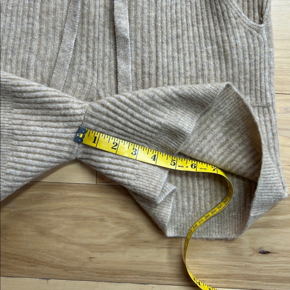 Zara Camel Sweater Stretchy Romper w/Hood and Pockets | Size Medium - Picture 4 of 7